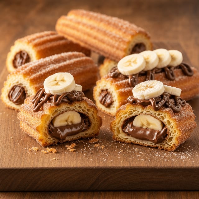 Banana Nutella Churro Style Bites.